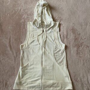 Calia Effortless Mesh Zip Up Vest With Hood